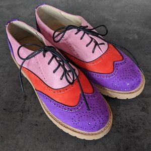 Three Toned Suede Oxfords. Size 38.